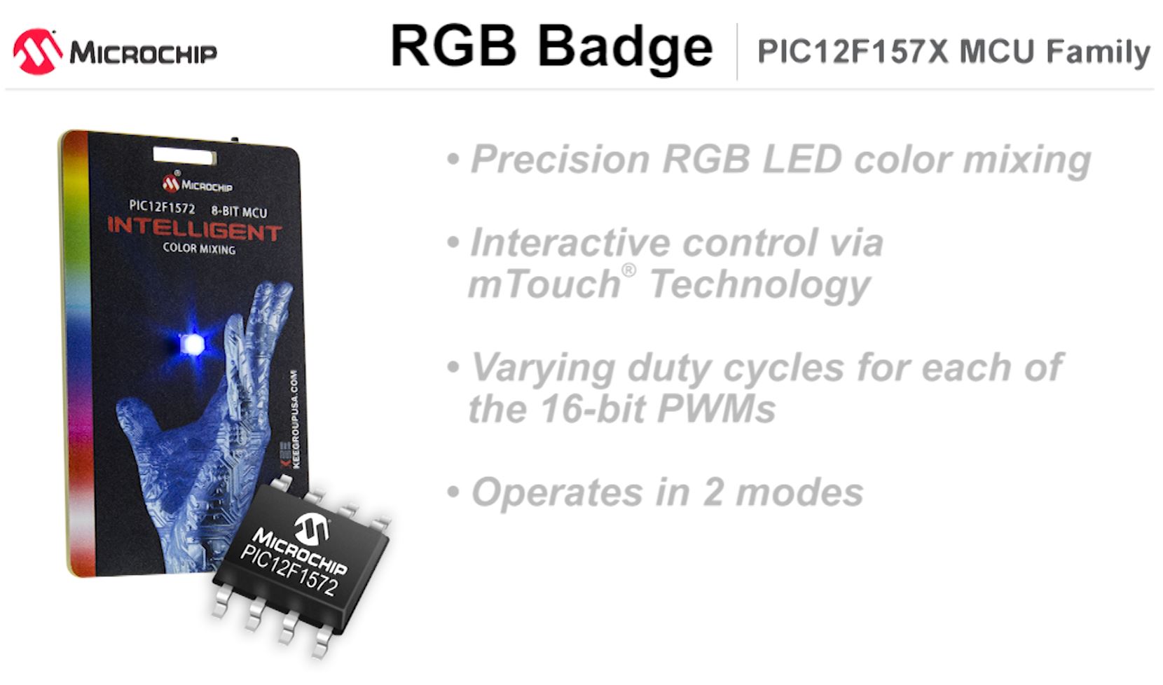 PIC12F157X产品系列——RGB卡片