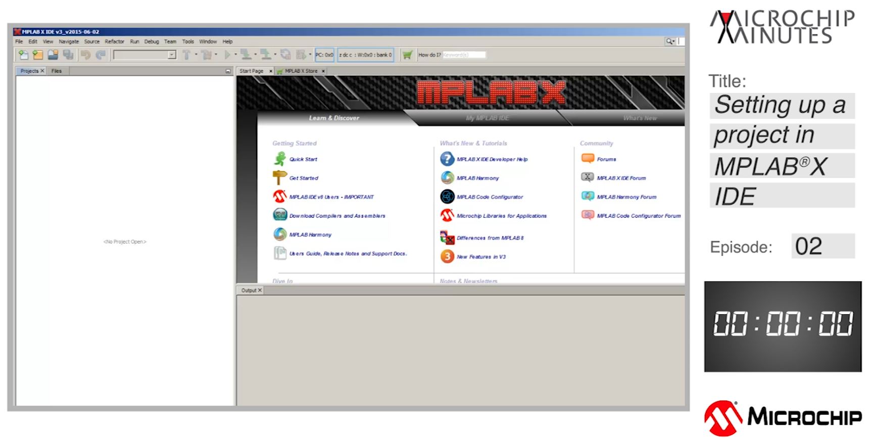 MICROCHIP MINUTES 2 - 在MPLAB® X IDE中设置项目