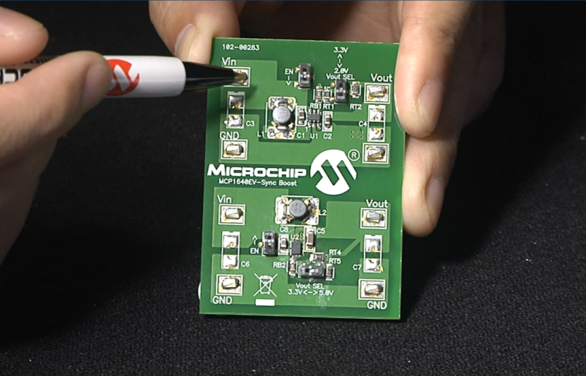 基于MCP1640 DC/DC 同步升压转换器的评估板